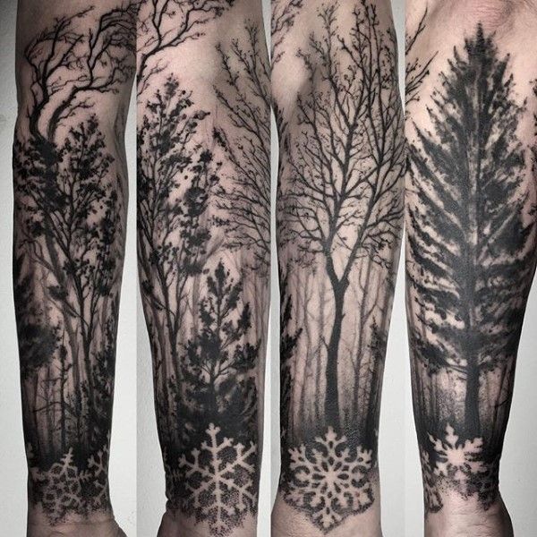 Forest & Trees Full Sleeve Tattoos