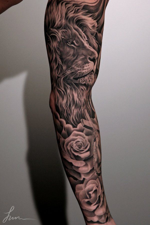 Lions Full Sleeve Tattoos