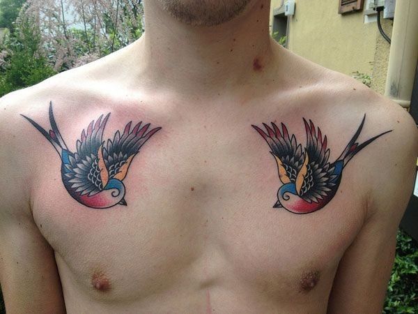 Bird Chest Tattoo